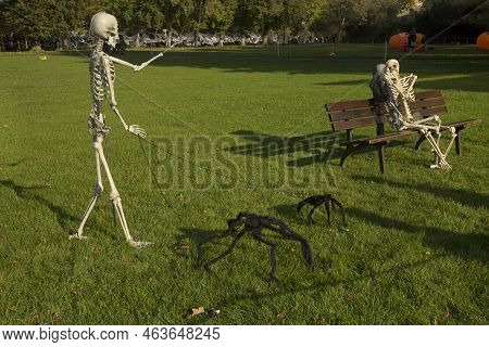 Stuttgart, Germany, 31 October 2019. Halloween Celebration At The Wilhelma  Zoo In Stuttgart, German