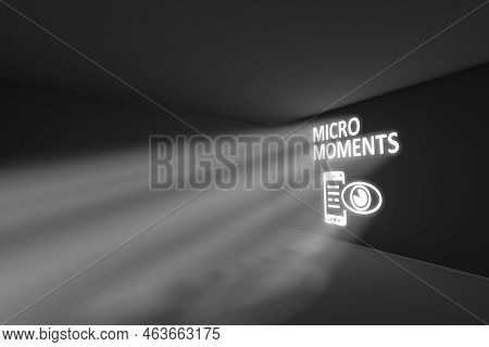 Micro Moments Rays Volume Light Concept 3d Illustration