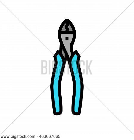 Crimping Pliers Color Icon Vector. Crimping Pliers Sign. Isolated Symbol Illustration
