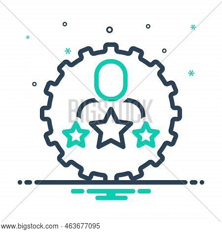 Mix Icon For Talent Aptitude Ability Skill Genius Brilliance Charisma Candidate