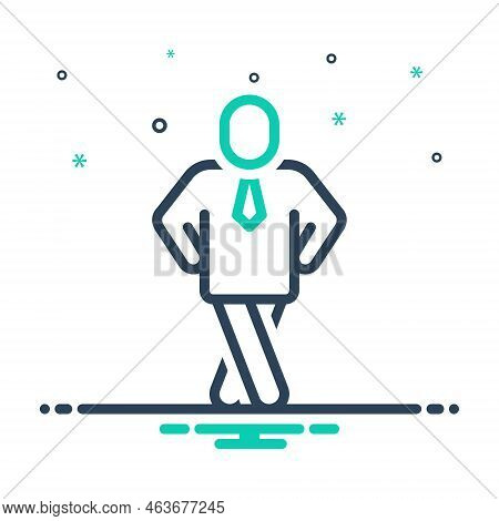 Mix Icon For Pose Modus Style Mannerism Posture Position Attitude Confident Lifestyle