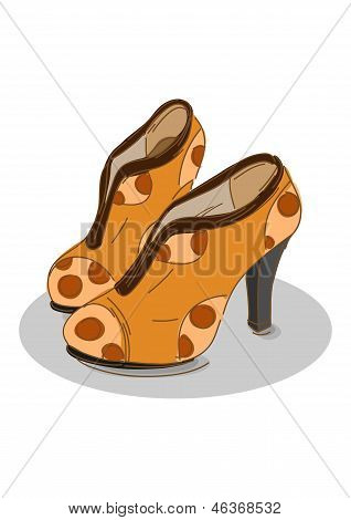 Ausgefallene Schuhe geschlossen Typ auf die hohe Ferse