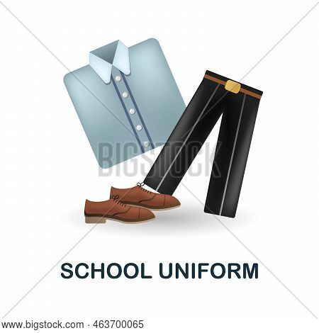 School Uniform Icon. 3d Illustration From Back To School Collection. Creative School Uniform 3d Icon