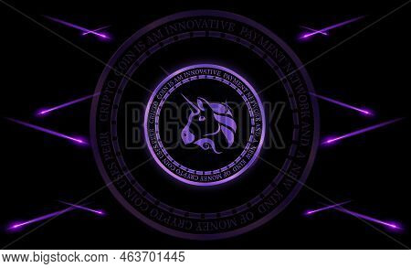 Uniswap Virtual Currency Images. 3d Illustrations. Coin Logo.