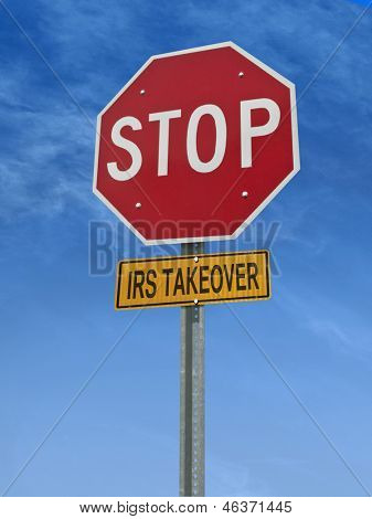 IRS devralma kavramsal yol işaret üzerinde gökyüzü durdurmak