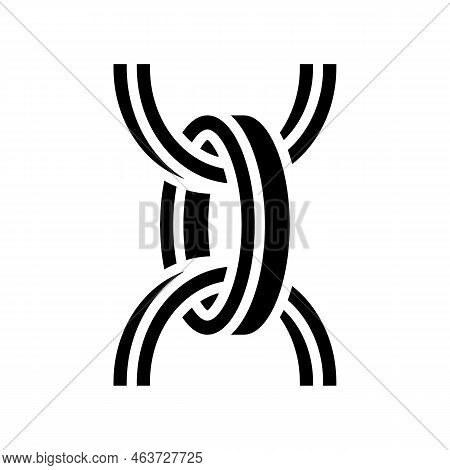 Belcher Chain Glyph Icon Vector. Belcher Chain Sign. Isolated Symbol Illustration