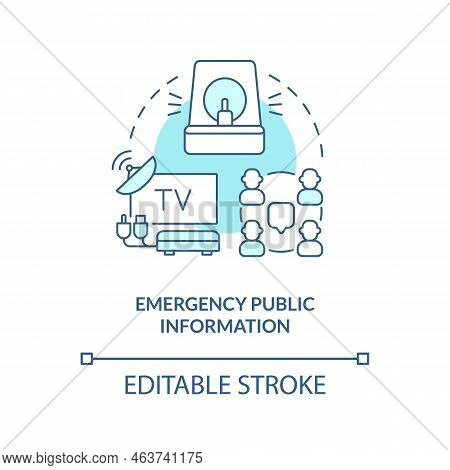 Emergency Information Turquoise Concept Icon. Public Health Preparedness Abstract Idea Thin Line Ill