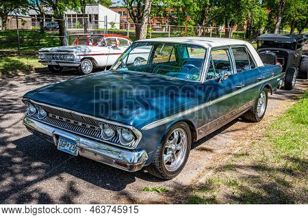 Falcon Heights, Mn - June 19, 2022: High Perspective Front Corner View Of A 1963 Amc Rambler Classic