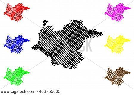 Lambay Island (republic Of Ireland, Irish Sea) Map Vector Illustration, Scribble Sketch Isle Of Reac