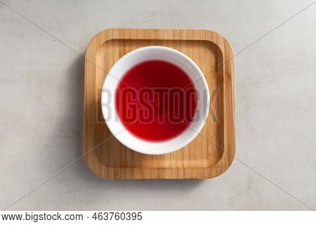 Schizandra Tea. Top View. Traditional Korean Drink Is Brewed From Chinese Lemongrass Used In Alterna