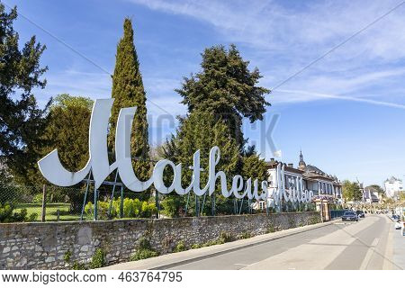Eltville, Germany - April 23, 2021: Headquarter Of Winery Matheus Mueller In Eltville In An Old Hist