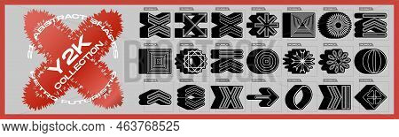 Collection Of Y2k Elements. Large Set Of Retro Objects For Design. Objects In Y2k Style. Style 80s 9
