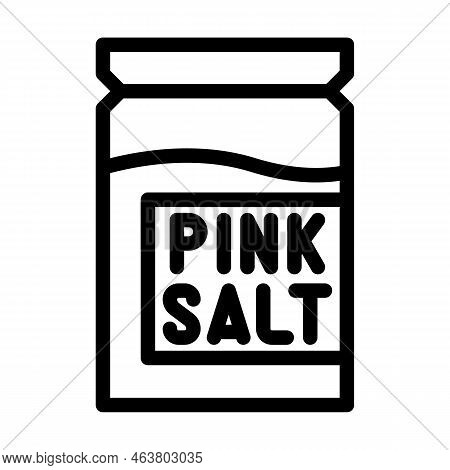Himalayan Pink Salt Line Icon Vector. Himalayan Pink Salt Sign. Isolated Contour Symbol Black Illust