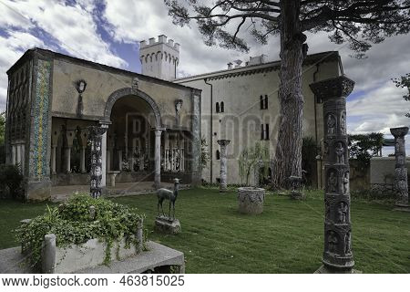 The Splendid Villa Cimbrone In Ravello, Italy. High Quality Photo