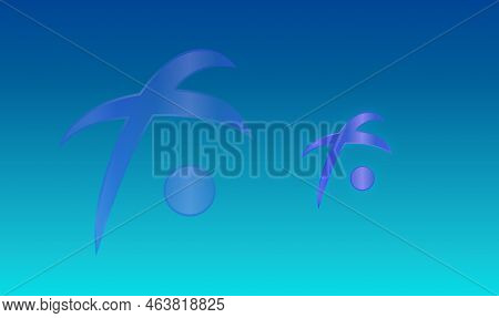 Fusion-fsn Virtual Currency Images. 3d Illustrations. Coin Logo.