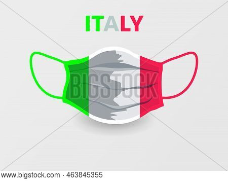 Italy Corona Virus Mask Design With Italy Flag