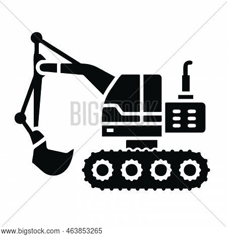 Excavator Icon Isolated On White Background From Vehicles Transportation Collection. Excavator Icon 