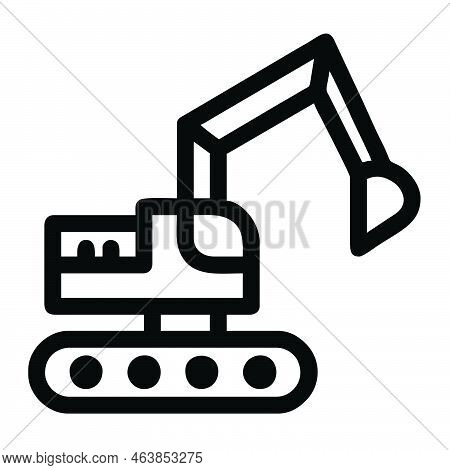 Excavator Icon Isolated On White Background From Vehicles Transportation Collection. Excavator Icon 