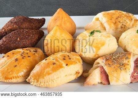 Party Snacks. Typical Party Food. Close Up View
