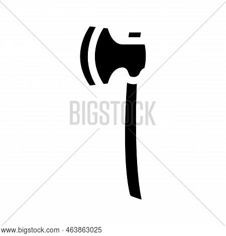 Broad Axe Hatchet Glyph Icon Vector. Broad Axe Hatchet Sign. Isolated Symbol Illustration