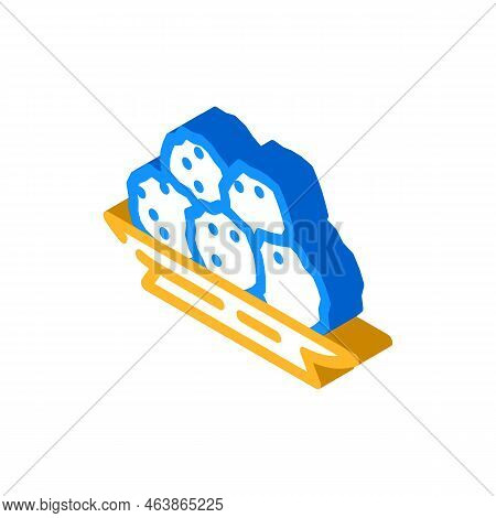 Kashk Milk Product Isometric Icon Vector. Kashk Milk Product Sign. Isolated Symbol Illustration