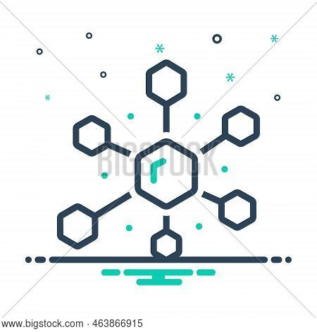 Mix Icon For Compounds Combination Admixture Compound Atomic Molecular Structure