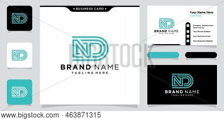 Nd Or Dn Initial Logo Template Vector Design.