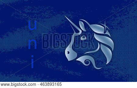Uniswap-uni Virtual Currency Images. 3d Illustrations. Coin Logo.