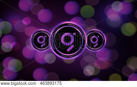 The Graph-grt Virtual Currency Images. 3d Illustrations.