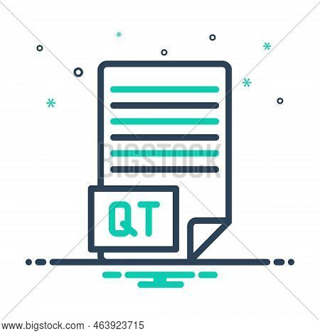 Mix Icon For Qt Abbreviation Company Font Letter Typography Document File Paper