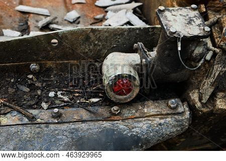 Lviv, Ukraine - August 18, 2022: Exhibition Of Destroyed Russian Military Vehicles During The Russia