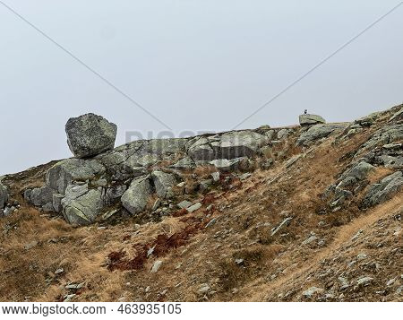 Rocks And Stones In The Autumn Swiss Alpine Environment And In The St. Gotthard Pass (gotthardpass) 