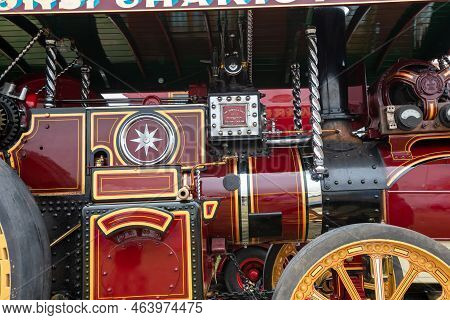 Tarrant Hinton.dorset.united Kingdom.august 25th 2022.a Restored Burrell Showmans Engine From 1898 I