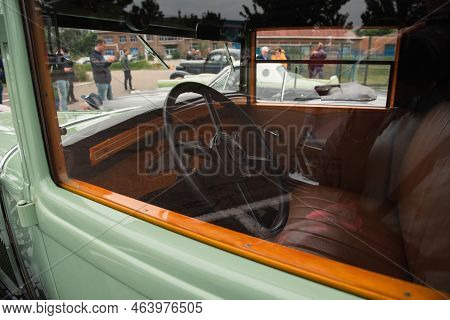 Genk, Belgium, August 18, 2021:classic Summer Meet Of Oldtimer, Cadillac 341, 1928
