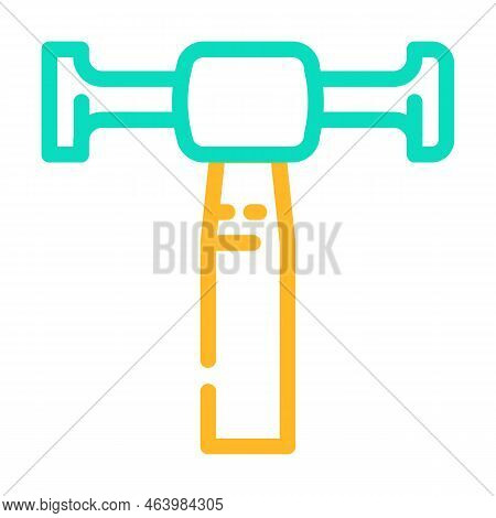 Planishing Hammer Color Icon Vector. Planishing Hammer Sign. Isolated Symbol Illustration