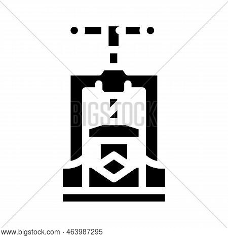 Pipe Vice Glyph Icon Vector. Pipe Vice Sign. Isolated Symbol Illustration