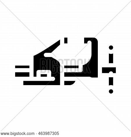 Bench Vice Glyph Icon Vector. Bench Vice Sign. Isolated Symbol Illustration
