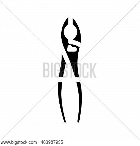 Slip Joint Pliers Glyph Icon Vector. Slip Joint Pliers Sign. Isolated Symbol Illustration