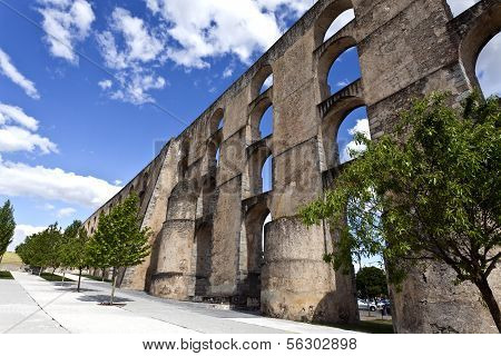 Amoreira Aqueduct in Elvas, Portugal