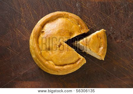 Melton Mowbray Pork Pie Above Cut