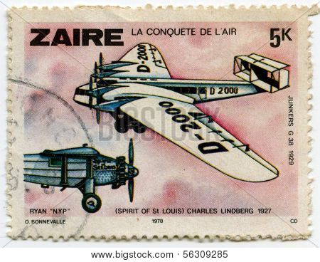 Stempel aus Zaire Luftfahrt
