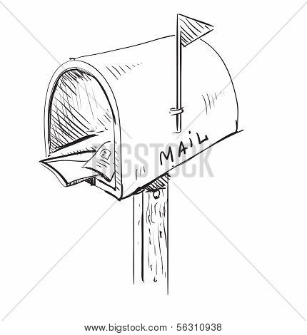 Mailbox cartoon icon