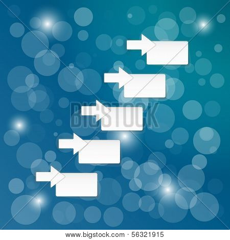 Background With Blank Paper Blocks And Arrows