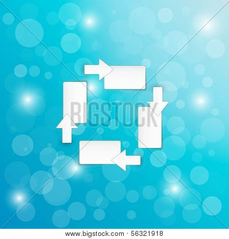 Background With Blank Paper Blocks And Arrows