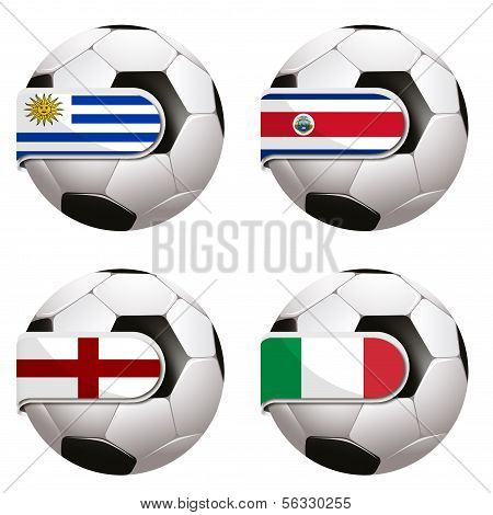 Football with country flag