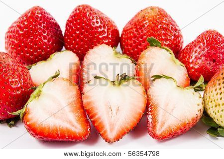 Appetizing Strawberry. Isolated On A White Background.
