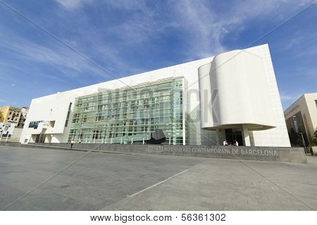 Macba Museum In Barcelona, Spain.