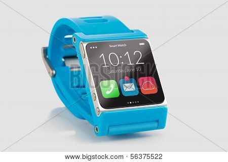 Blau Smart Watch Close Up