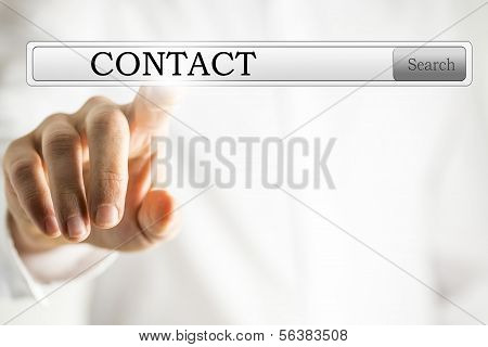 The Word Contact On A Virtual Interface