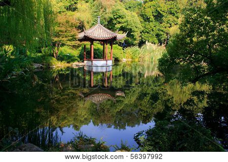 Paisaje del parque del lago oeste. Hangzhou. China.